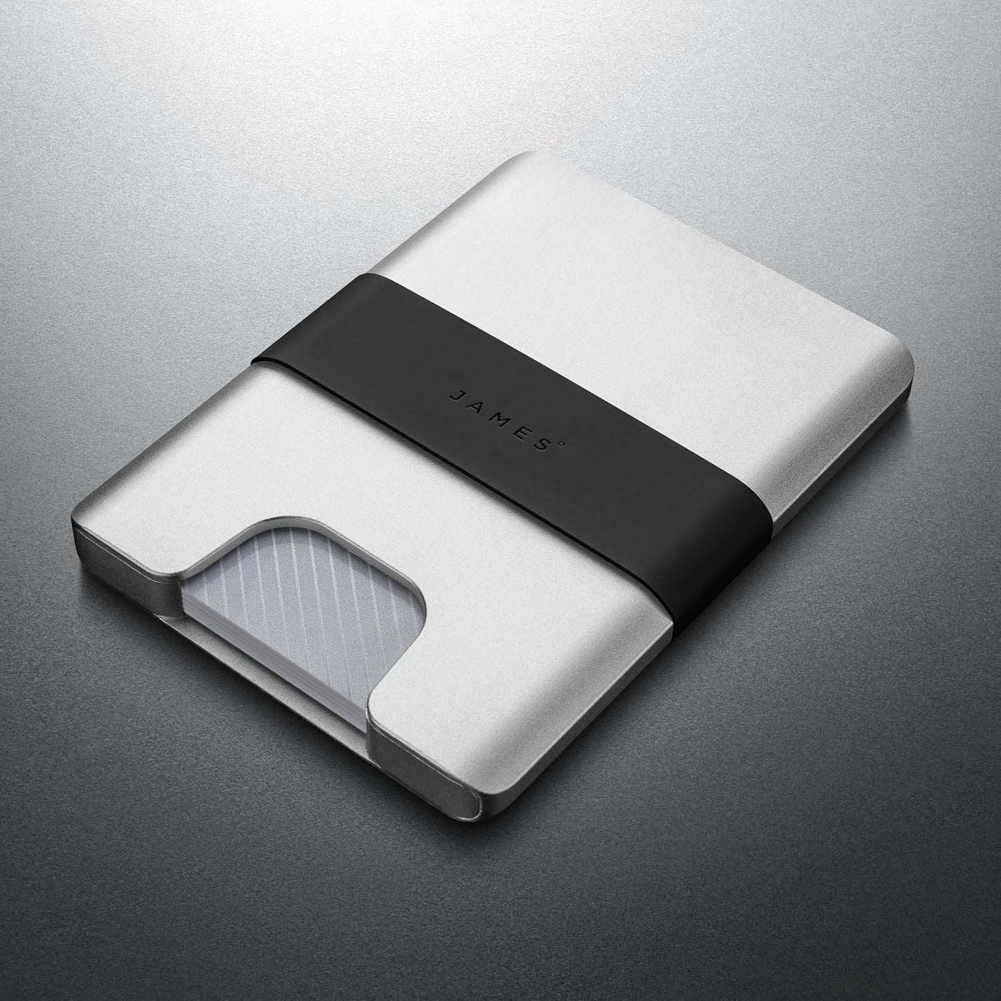JAMES° La cartera de aluminio mecanizado CNC minimalista para hombr...