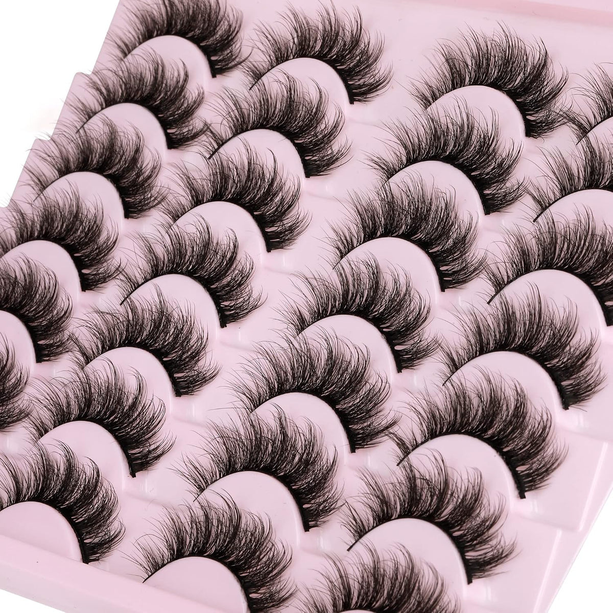 14 pares de pestañas postizas de visón Wispy, aspecto natural, volu...