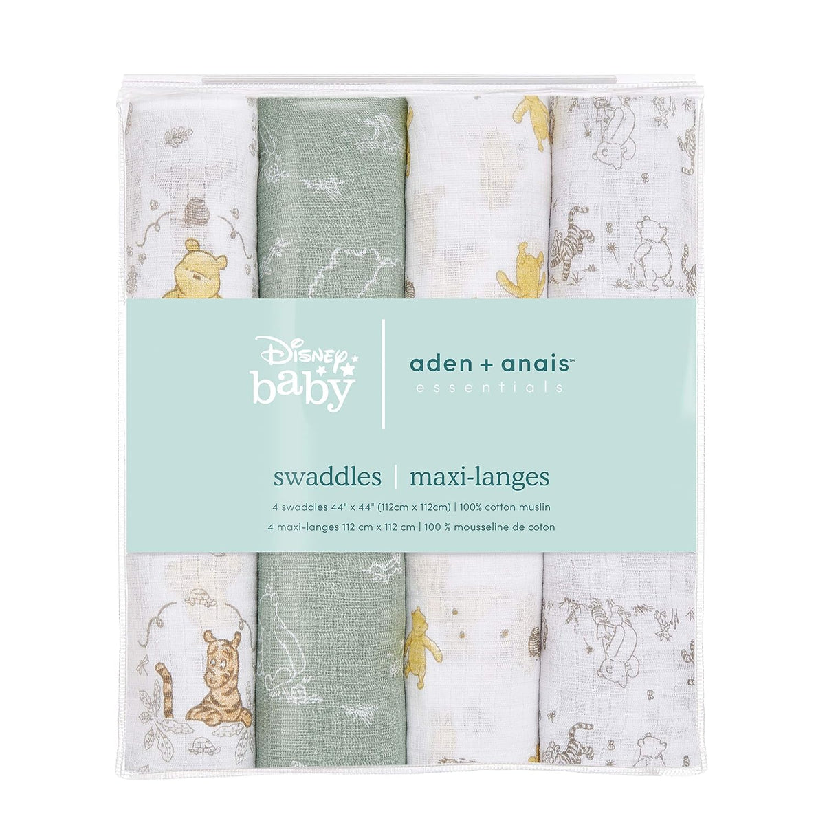 aden + anais Essentials - Mantas de muselina de Disney para bebés n...