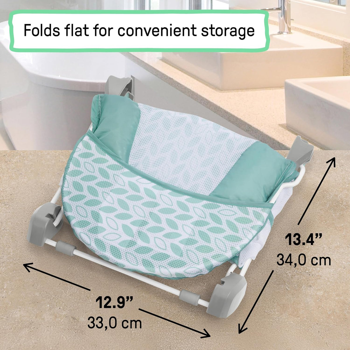Ingenuity Bañera plegable de 2 posiciones, soporte de baño de 2 pos...