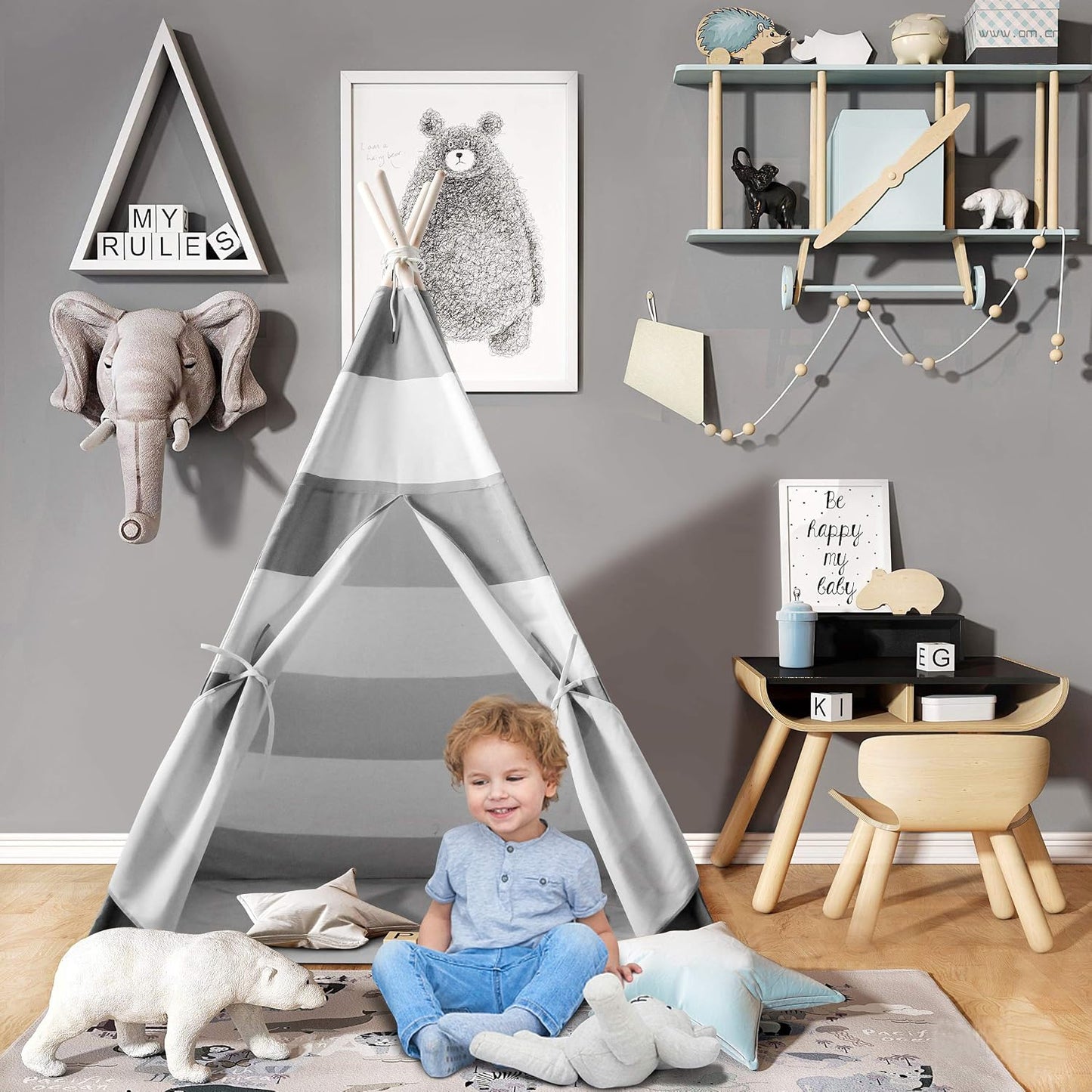 Tienda de campaña tipi para niños, tienda de campaña tipi para niño...