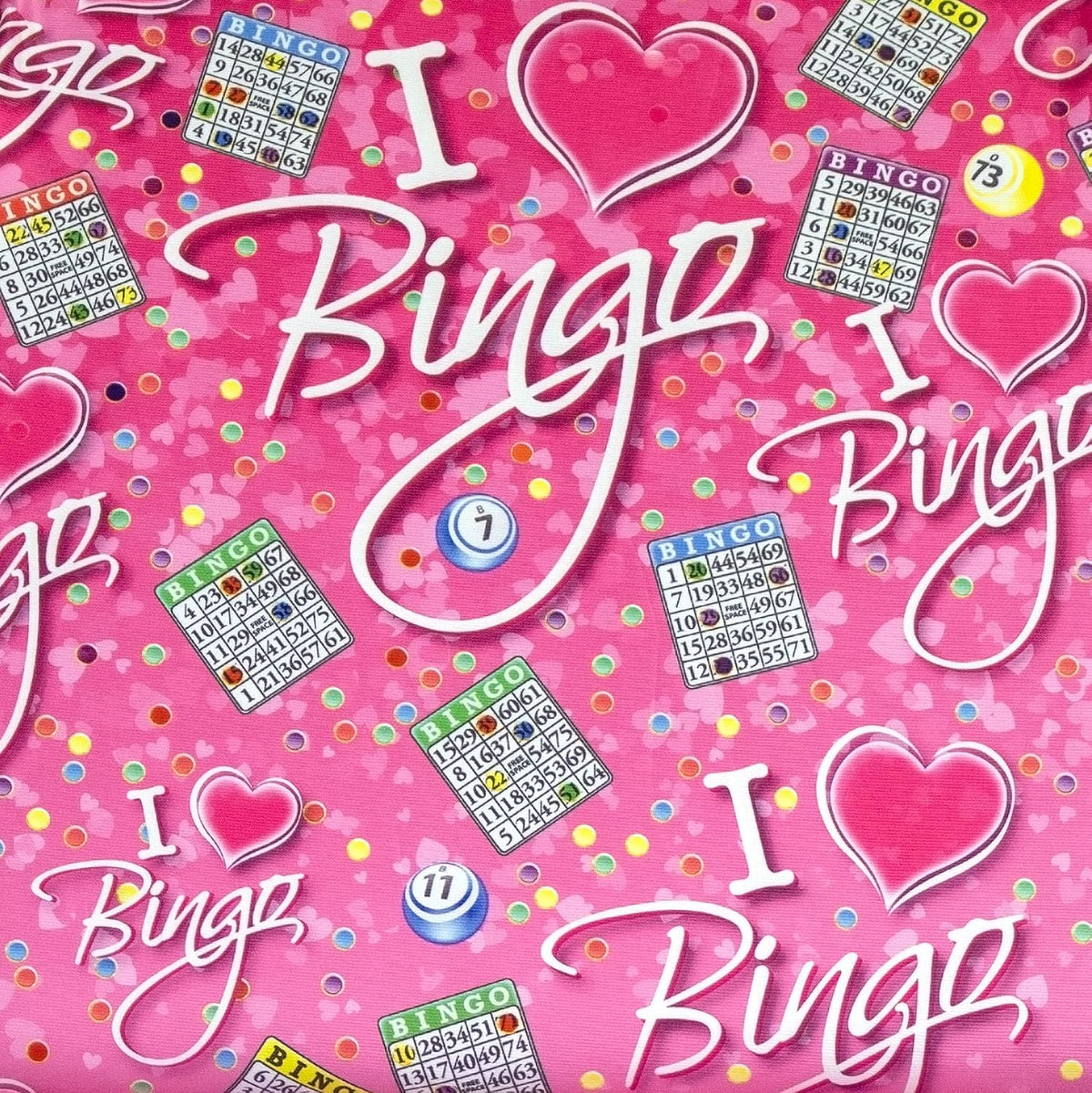 I Love Bingo Cojín de asiento con patrón rosa\/negro, cojín extra g...