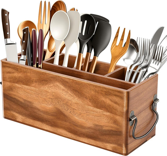 SMOCEN Soporte para utensilios de cocina para encimera, organizador...