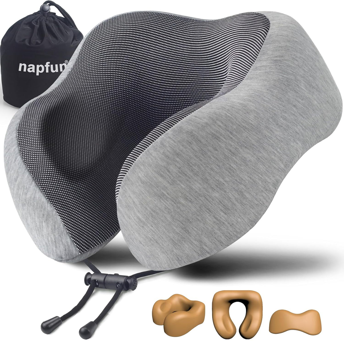 NapFun - Almohada de cuello para viajes, mejorada para viajar por a...