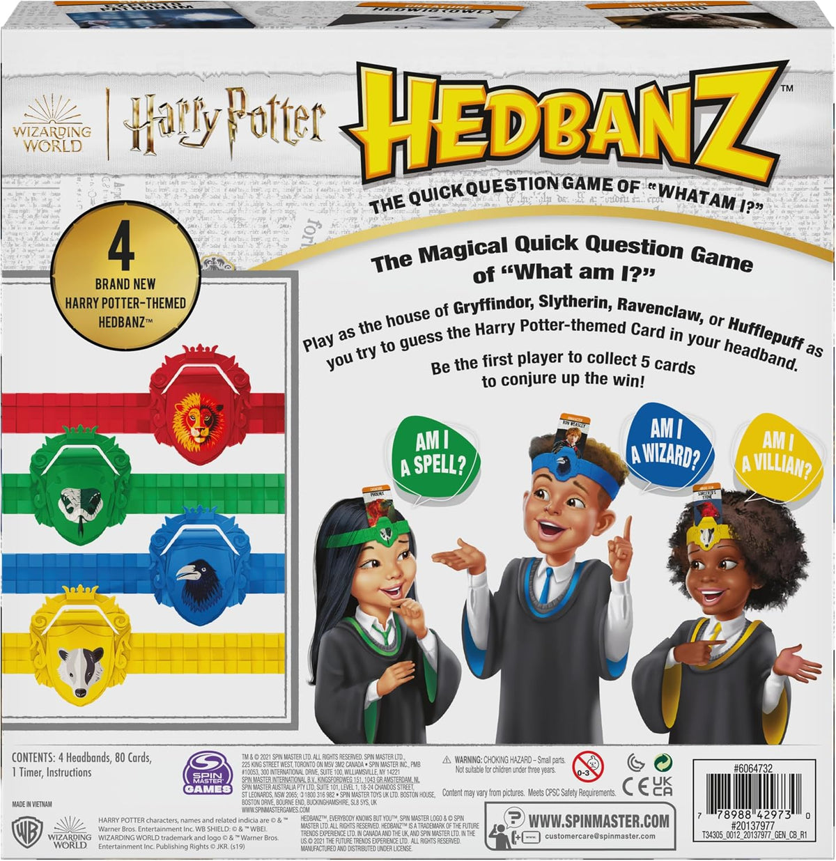 Hedbanz, Mundo Mágico de Harry Potter Edición 2022 con Nuevas Carta...