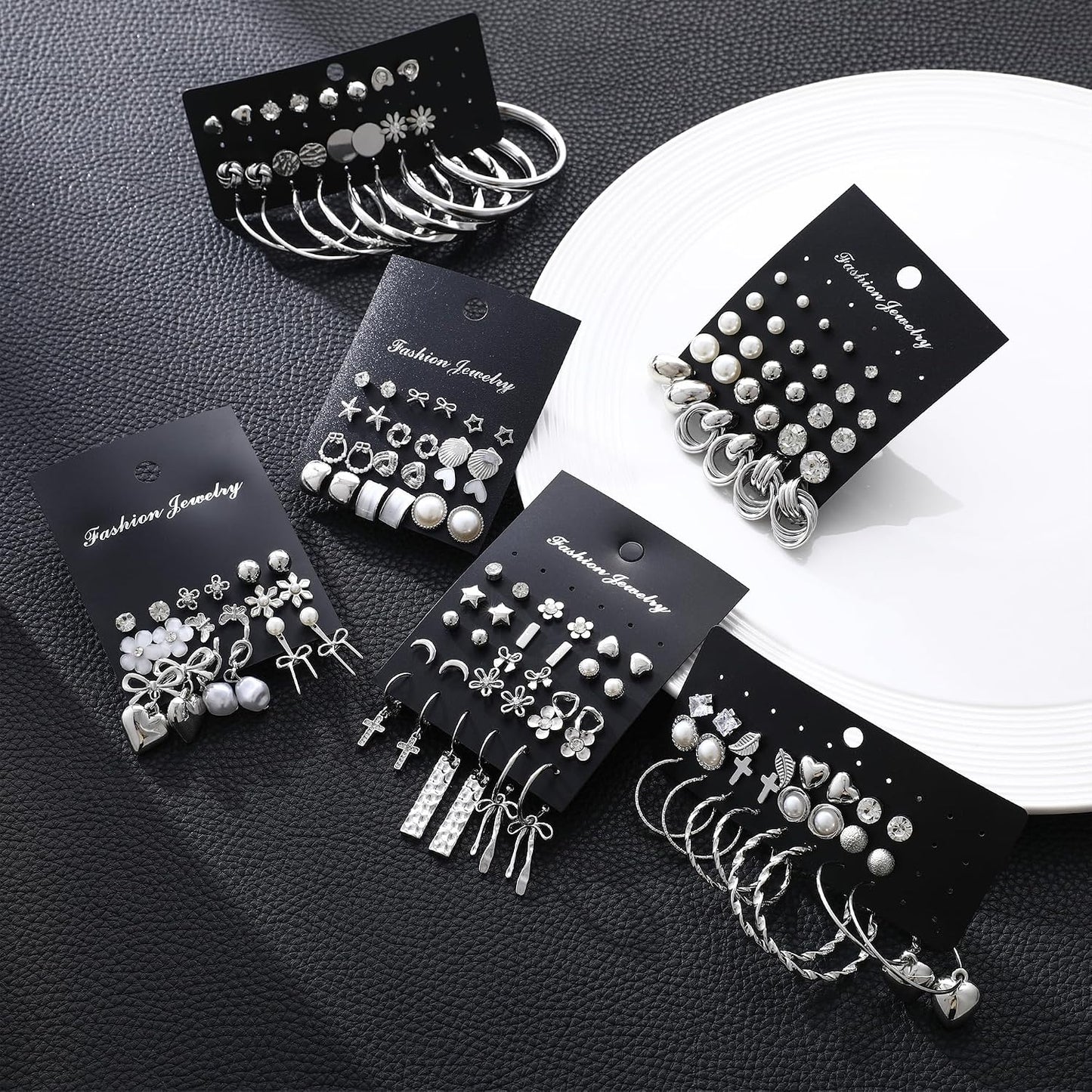 Juego de 75 Pares de Pendientes de Oro para Mujer, Pendientes de Ar...