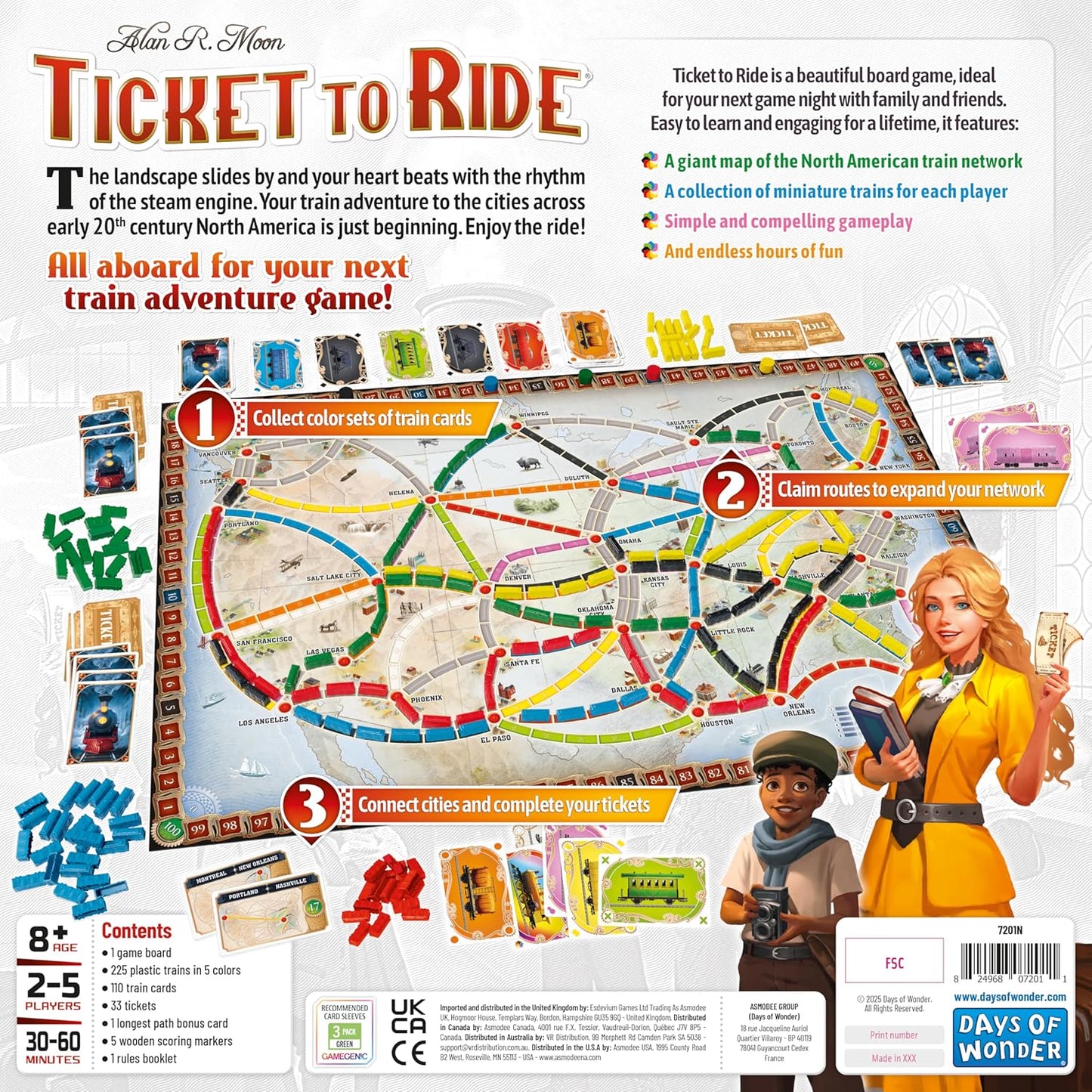 Juego de mesa Ticket to Ride de Asmodee (Actualización 2025) - Una...