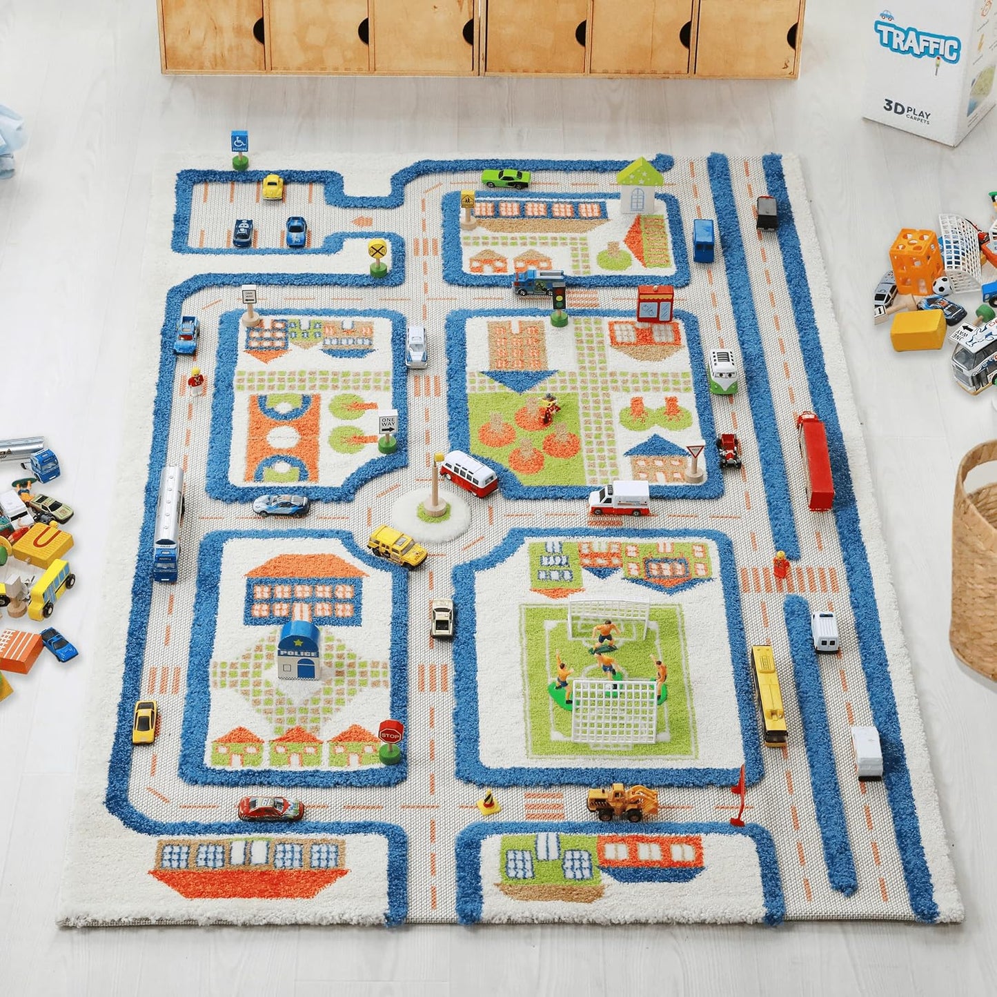 IVI Alfombras de juego 3D, 59 x 39 pulgadas, alfombra educativa de...