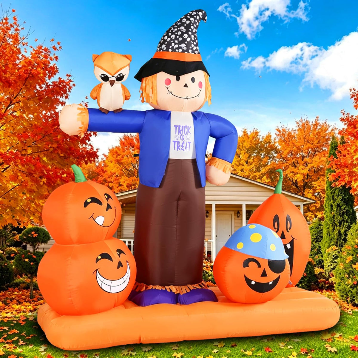 GIFTFIND Decoraciones inflables de Halloween de 7.22 pies para exte...