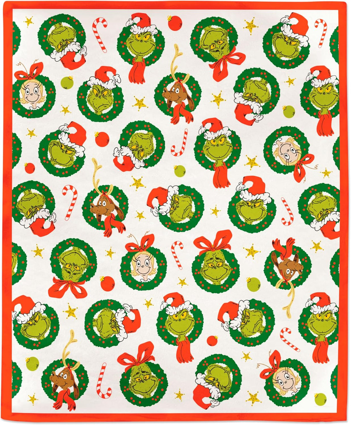 Hallmark Manta de Navidad Dr. Seuss Grinch (Cindy Lou Who, Max the...