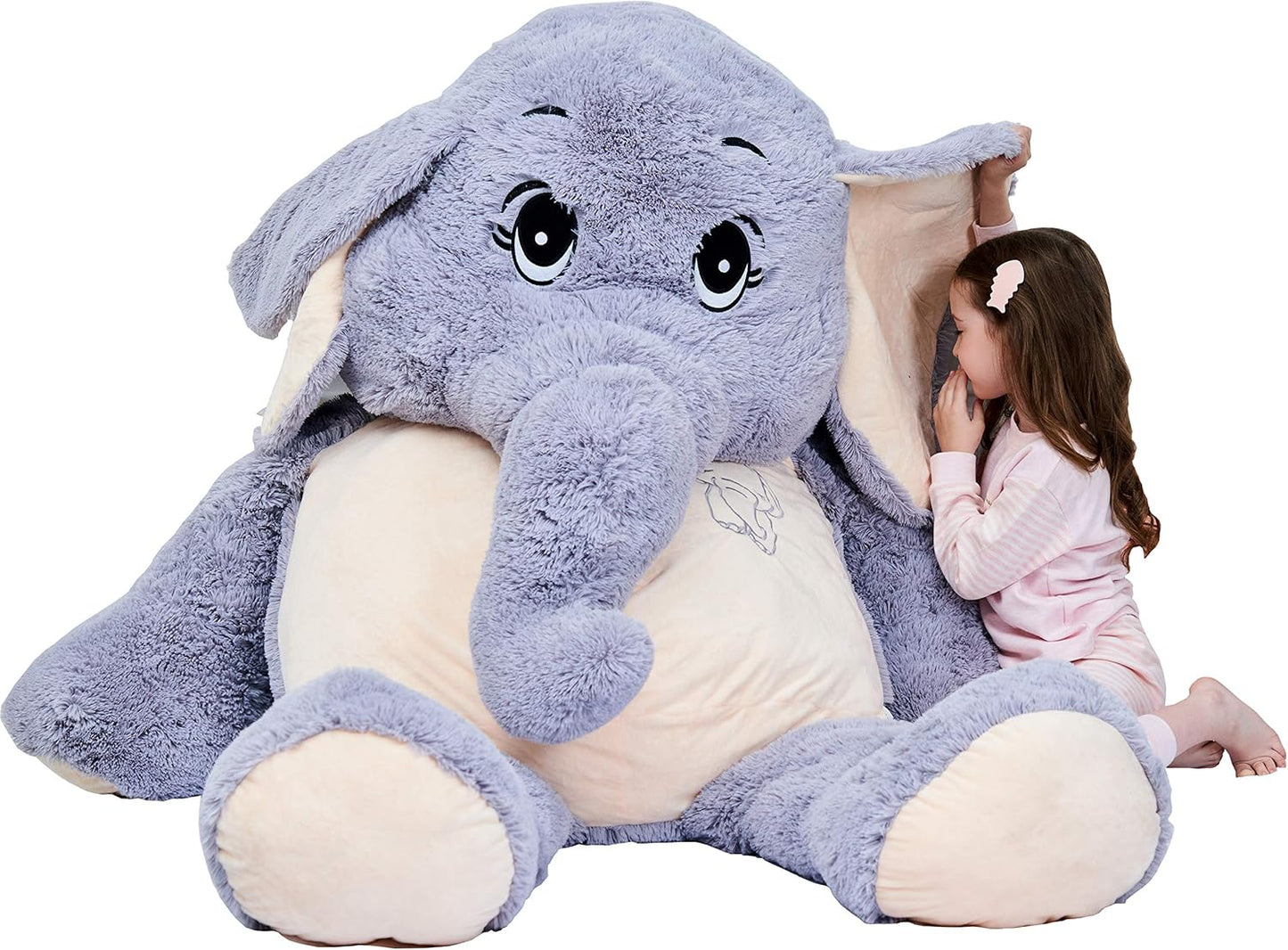 IKASA - Juguetes de peluche de elefante gigante, regalos de animale...