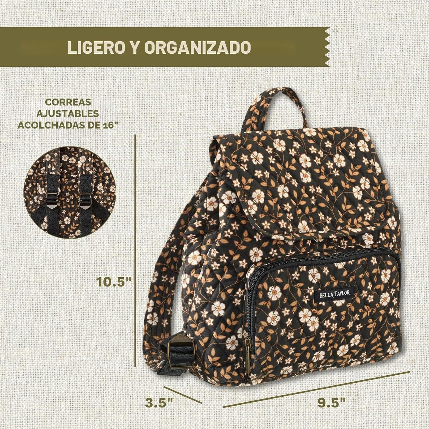Bella Taylor Mini Mochila con Monedero para Mujeres, Bolso Pequeño...