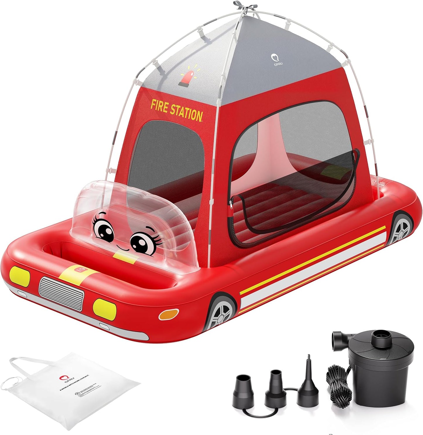 QPAU Colchón inflable de aire para niños, diseño de tienda de bombe...