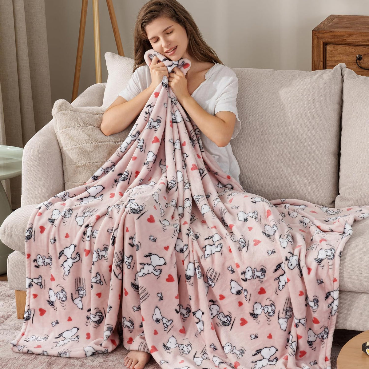 Berkshire Blanket - Manta de lana Peanuts® VelvetLoft® con personaj...