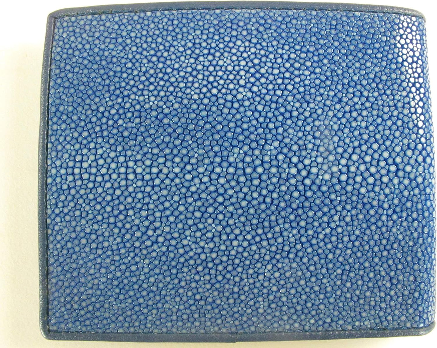 Pelgio Cartera plegable de cuero de piel de Shagreen pulido genuino...