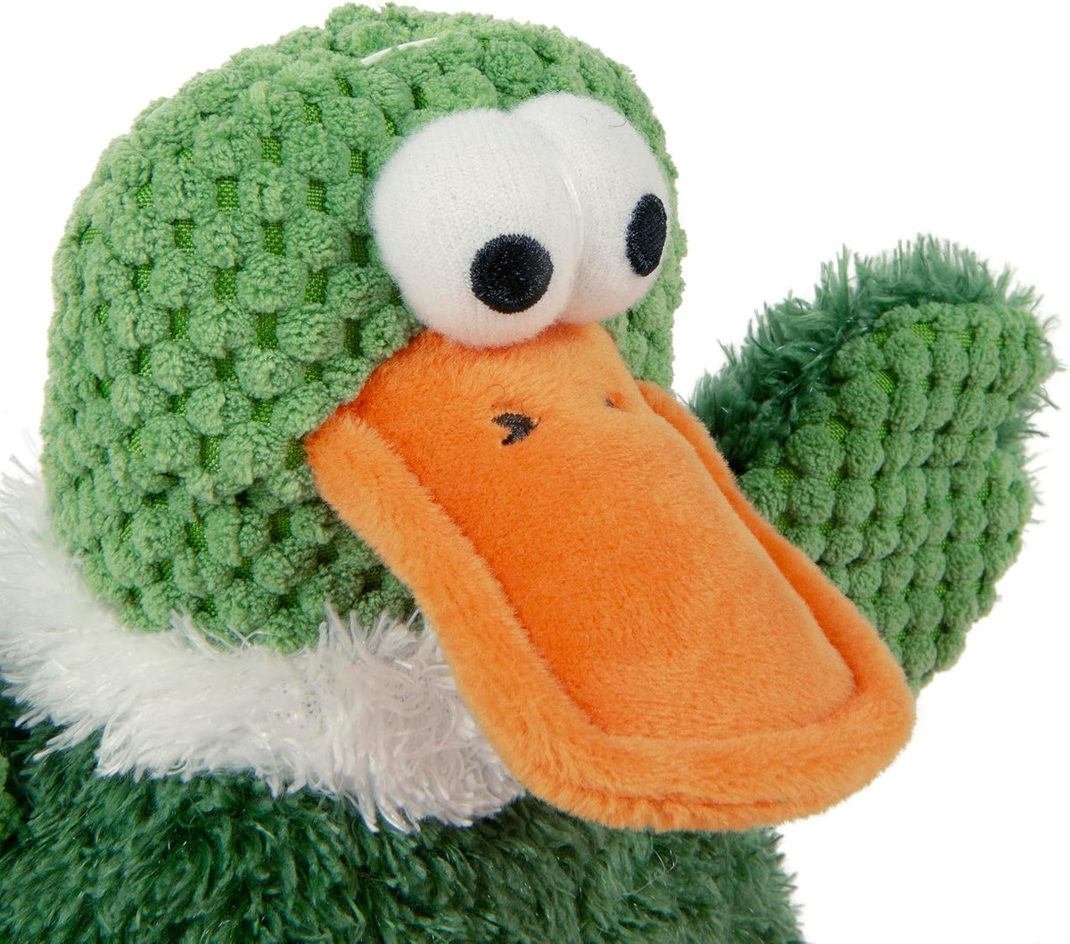 goDog Checkers Pato Sentado - Juguete chirriante de peluche para pe...