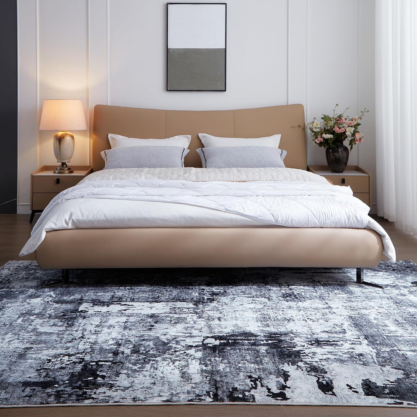 Rugcomf - Alfombra de área lavable de 5 x 7 pies, diseño bohemio, s...