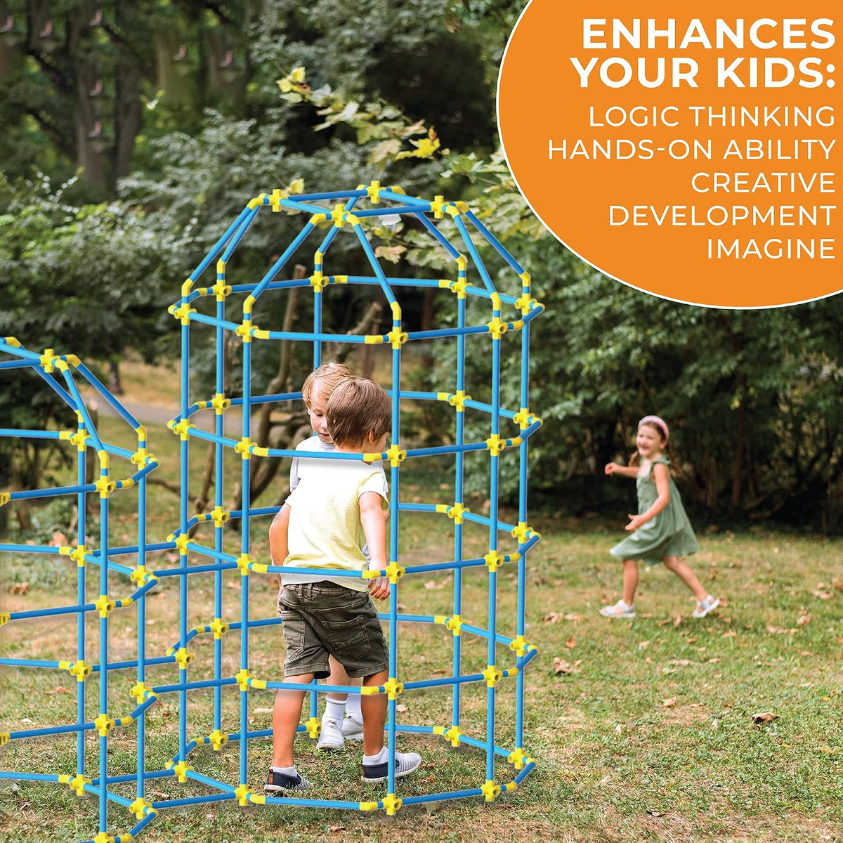 Kit de Construcción de Fuerte para Niños 180 piezas Juego de Juguet...