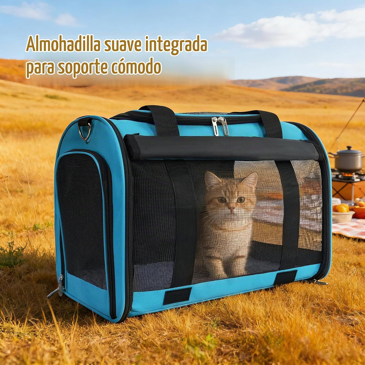 TWDEPART Mochila transportadora para gatos, multifuncional, firme y...