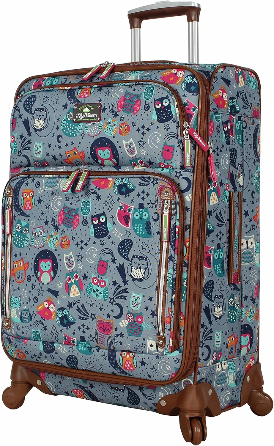 Lily Bloom Maleta de equipaje con diseño estampado de 24 pulgadas,...