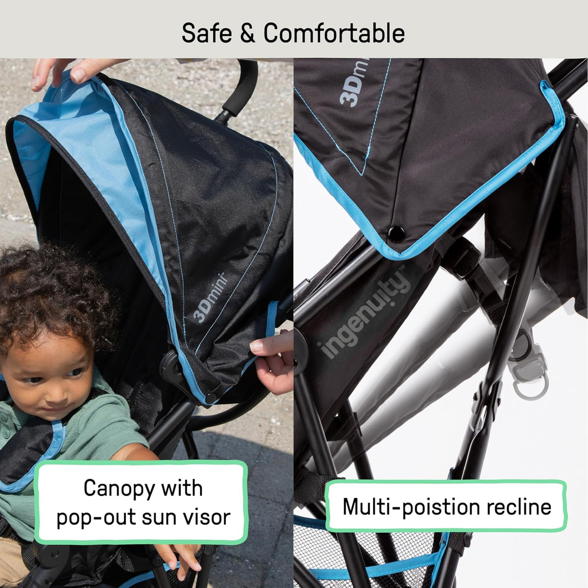 Cochecito Ingenuity 3D Mini Convenience - Cochecito ligero con pleg...