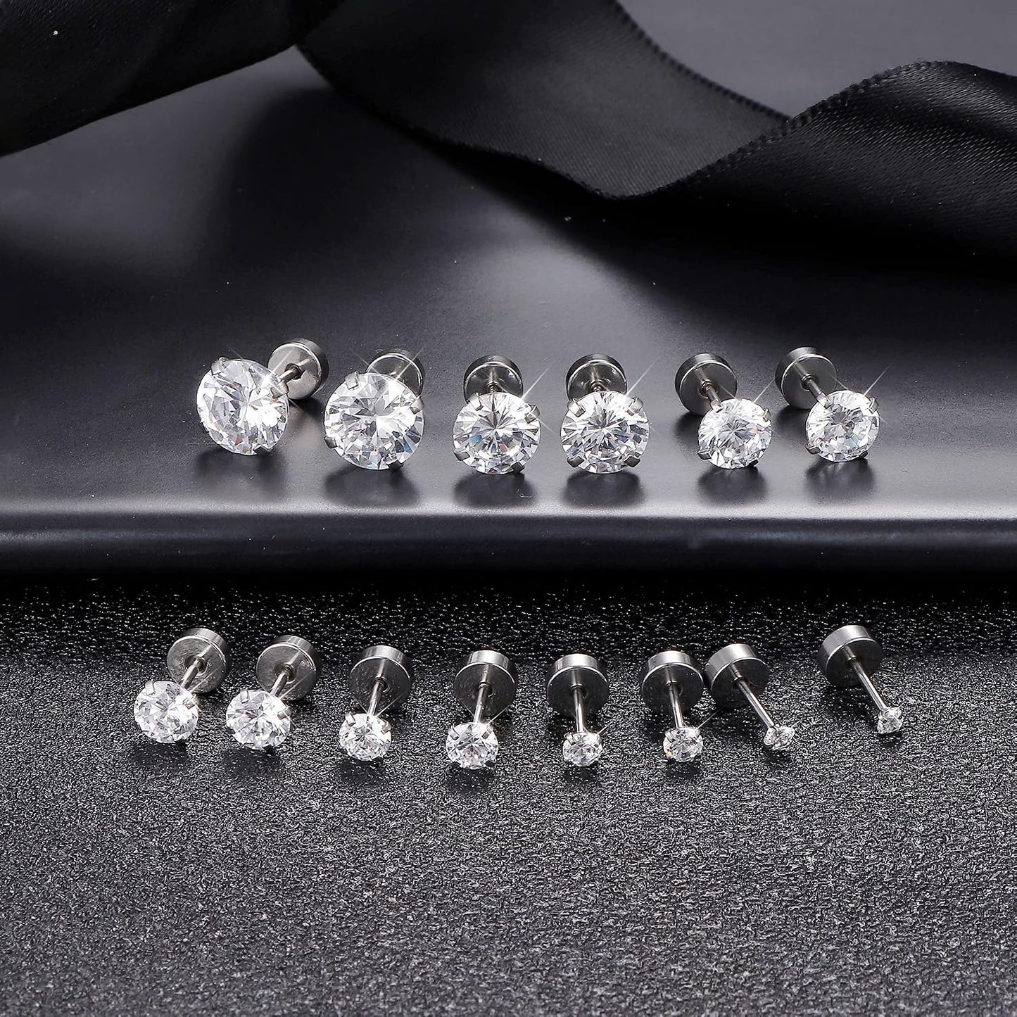 Fansilver Pendientes hipoalergénicos de 0.71 oz con parte trasera p...