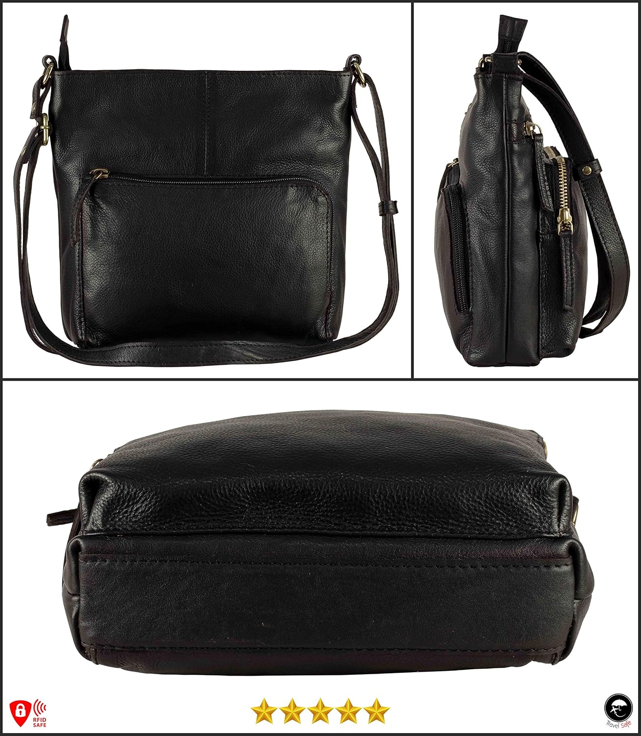 Mou Meraki Bolso cruzado de cuero genuino y bolsos - Bolso cruzado...