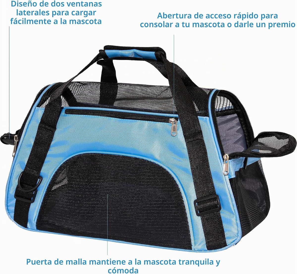 MuchL Transportador de mascotas Cattier de lados suaves para gatos...