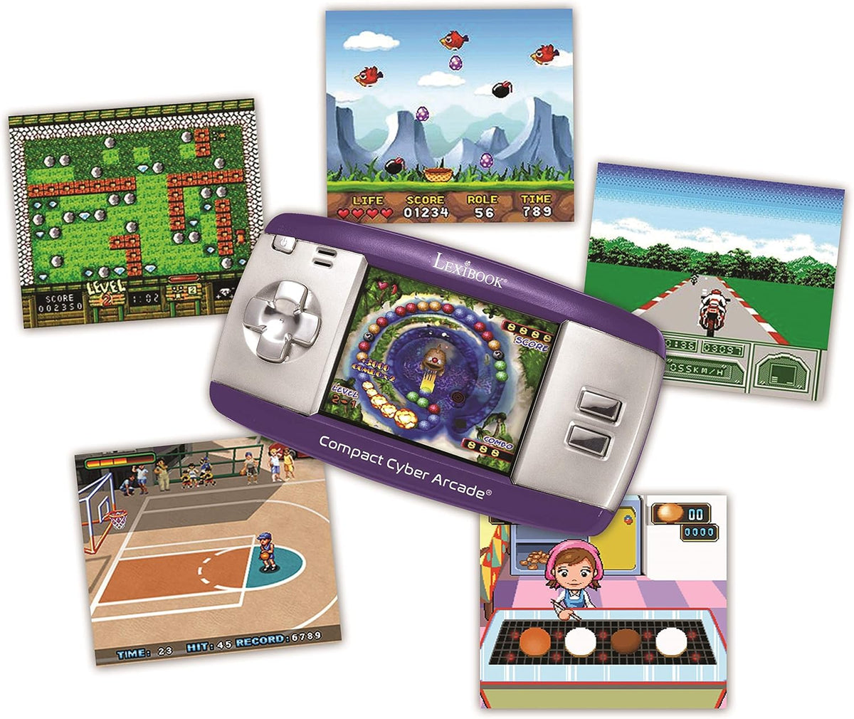 Consola de juegos portátil compacta Cyber Arcade, 250 juegos, LCD,...