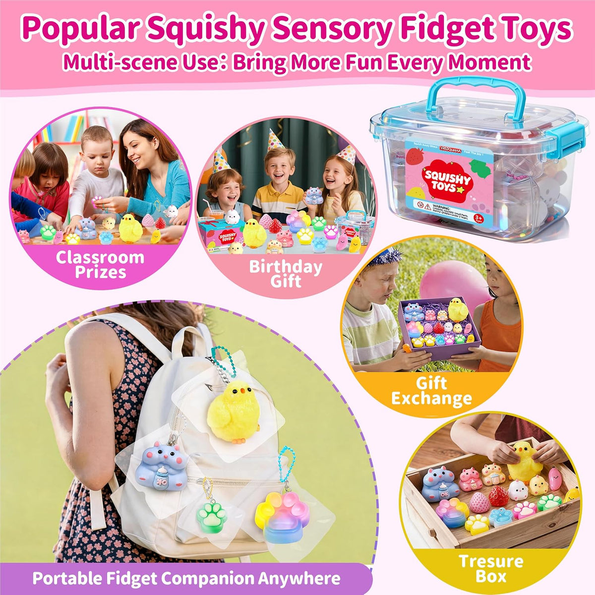 Paquete de 15 juguetes Taba Squishy Kit - Squishy Fun Box-Squishy F...