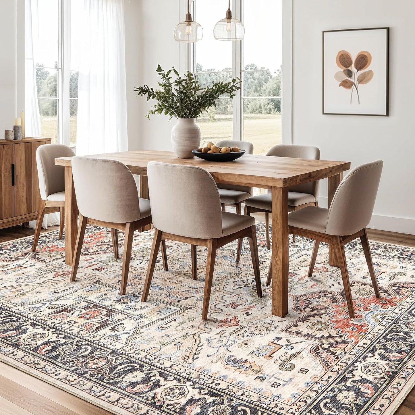 homewill Alfombra de Área para Sala de Estar - 6x9 Suave Lavable a...