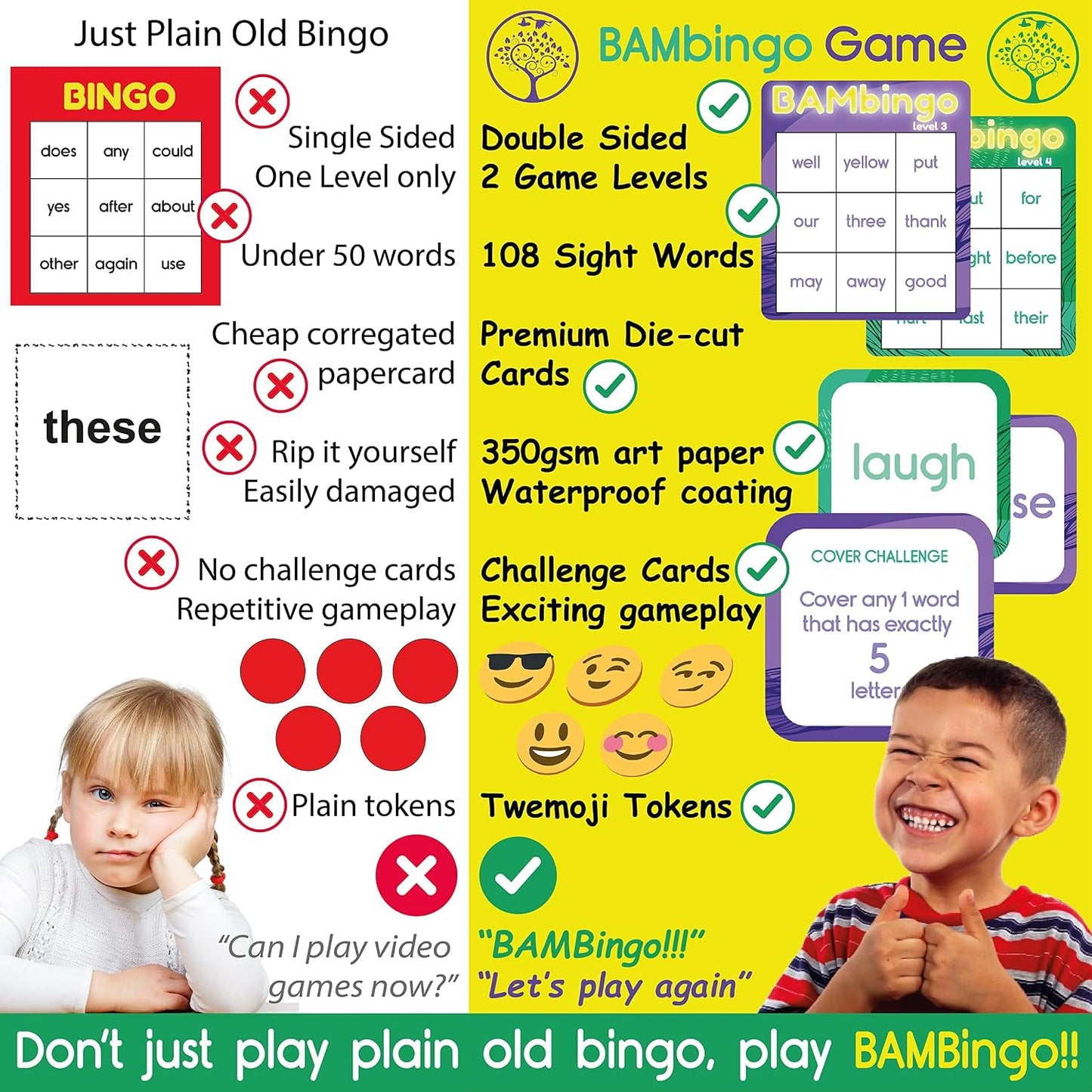 THE BAMBINO TREE BAMBingo Bundle - Palabras a la vista + bingo mate...