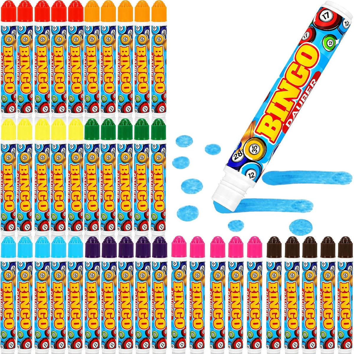Crtiin Juego de 40 marcadores de puntos de Bingo Daubers de 0.4 onz...