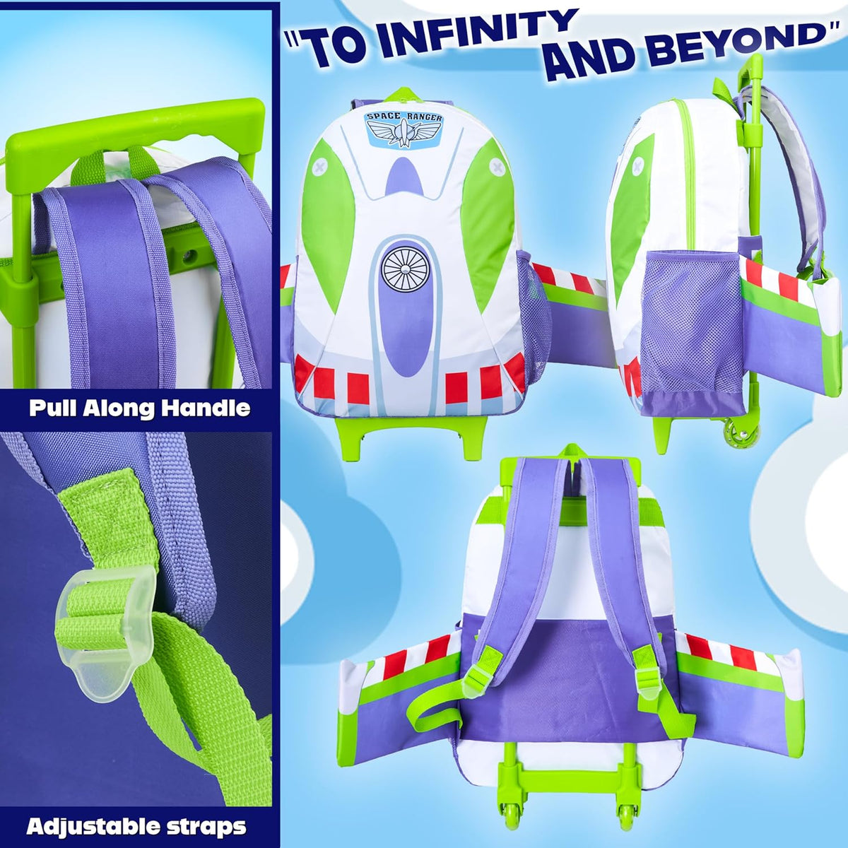 Disney Toy Story Buzz Lightyear - Maleta de mano 2 en 1 para niños...