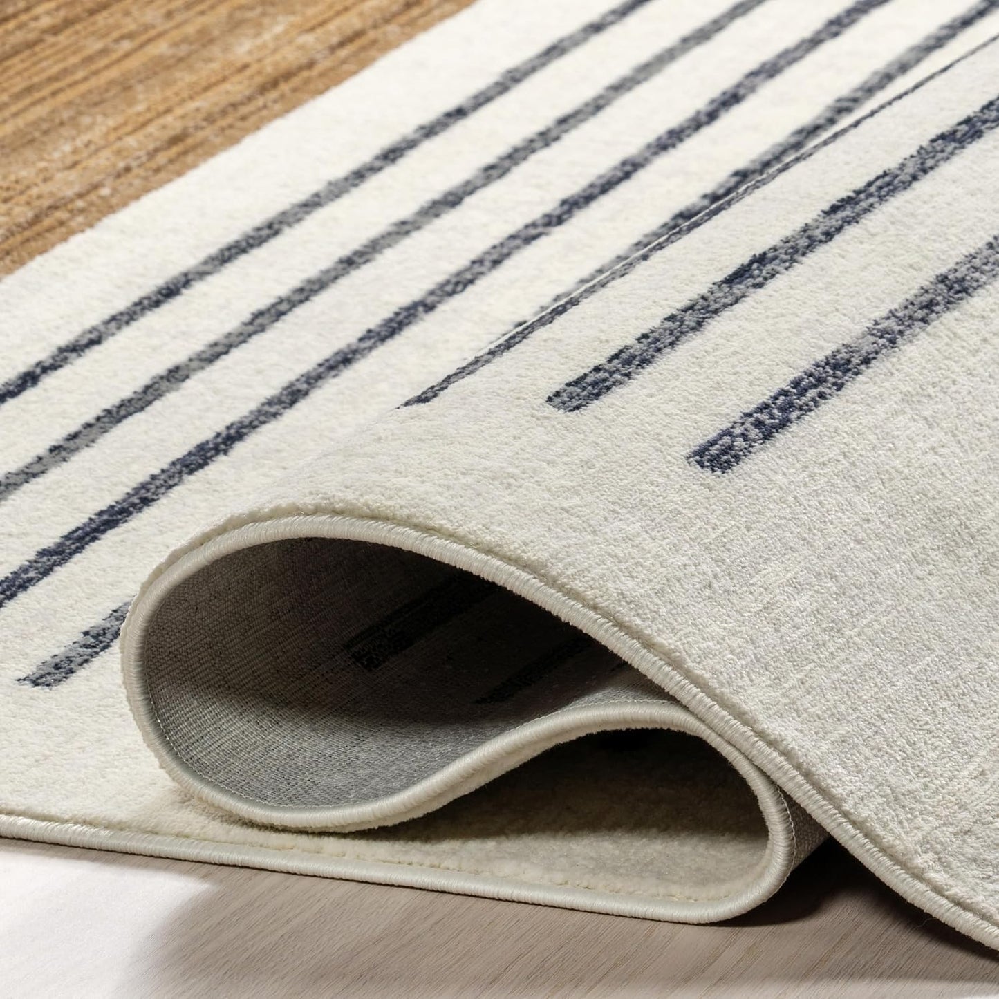 nuLOOM Fringed Performance Keeva Beige\/Marfil, 8' Cuadrada, Ab...