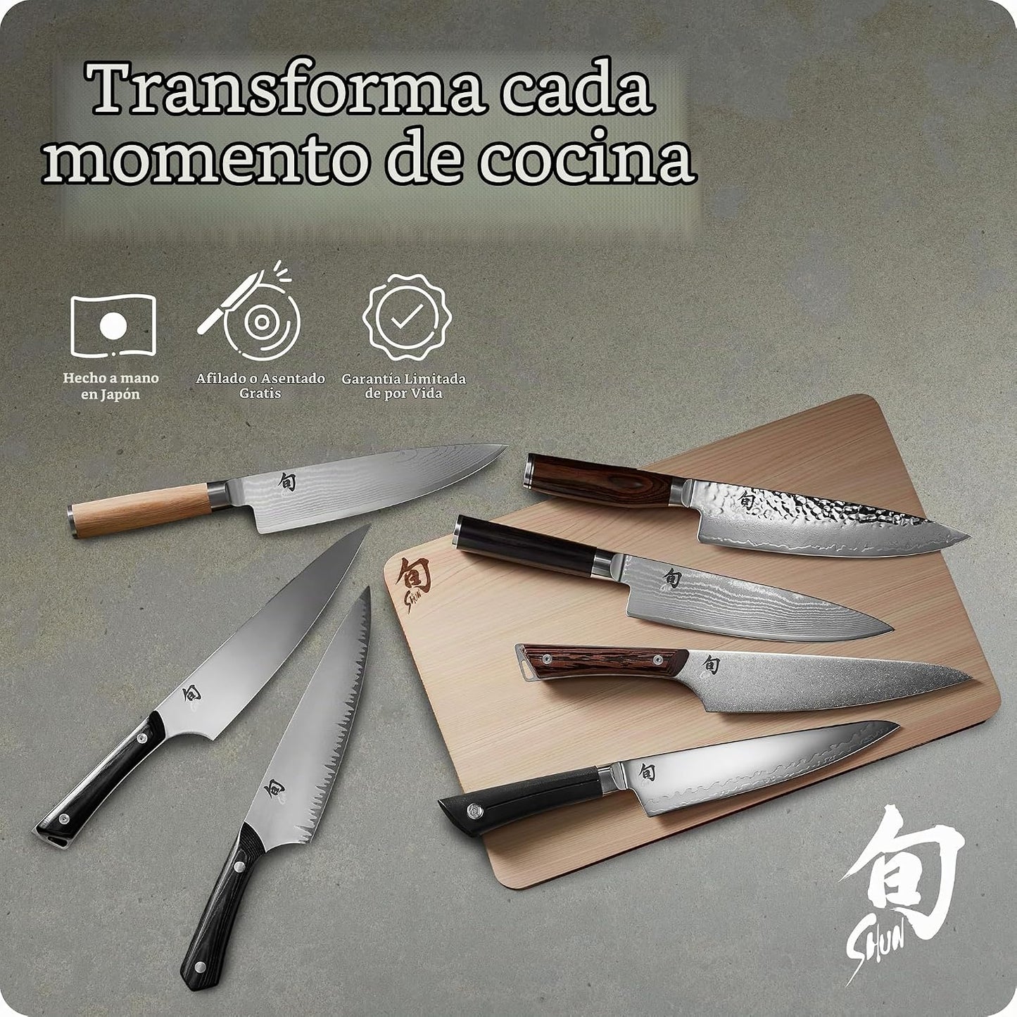 Shun cuchillo clásico para chef, 10 pulgadas, Negro | Cuchillo de c...