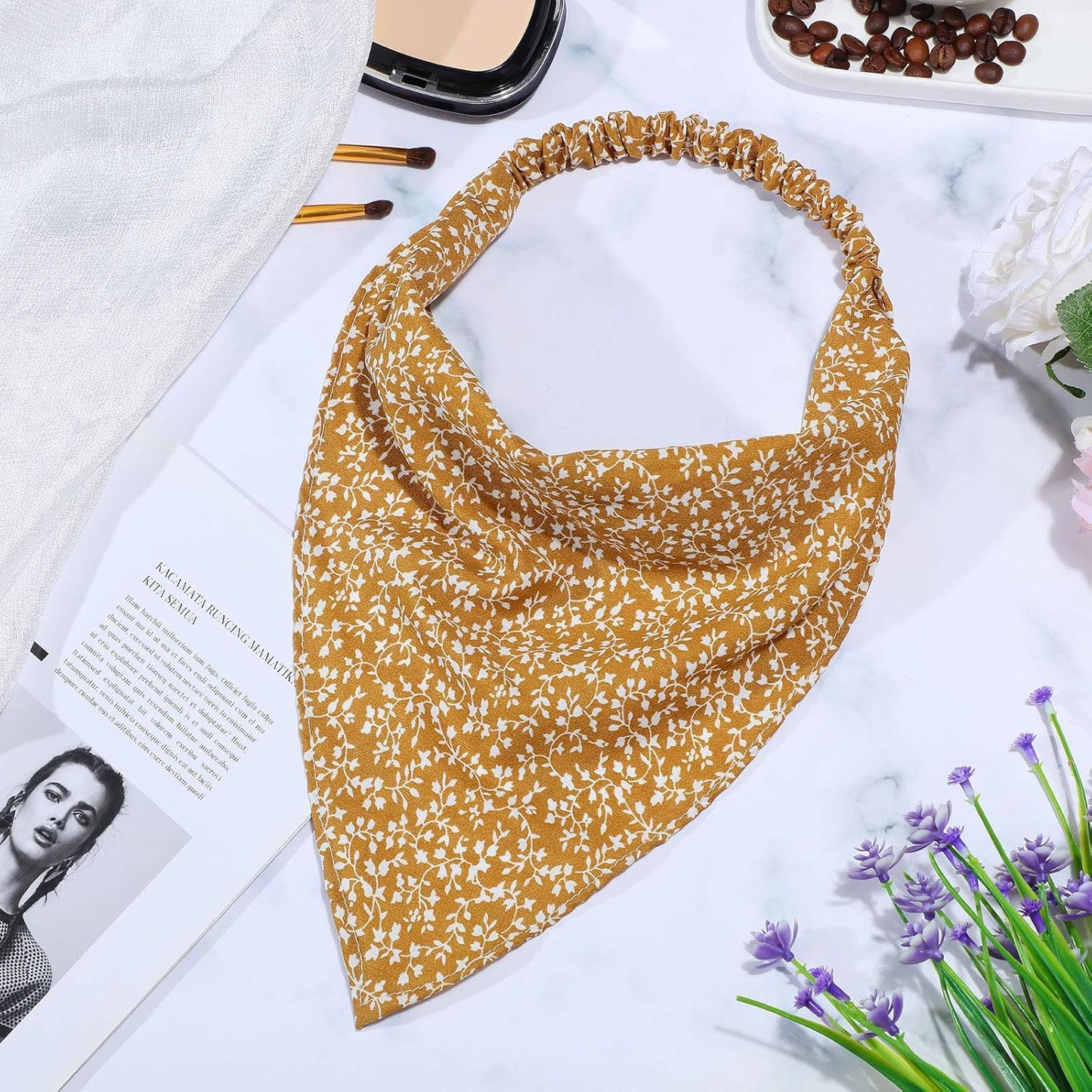Syhood 6 piezas de pañuelos para el cabello floral para mujer y niñ...