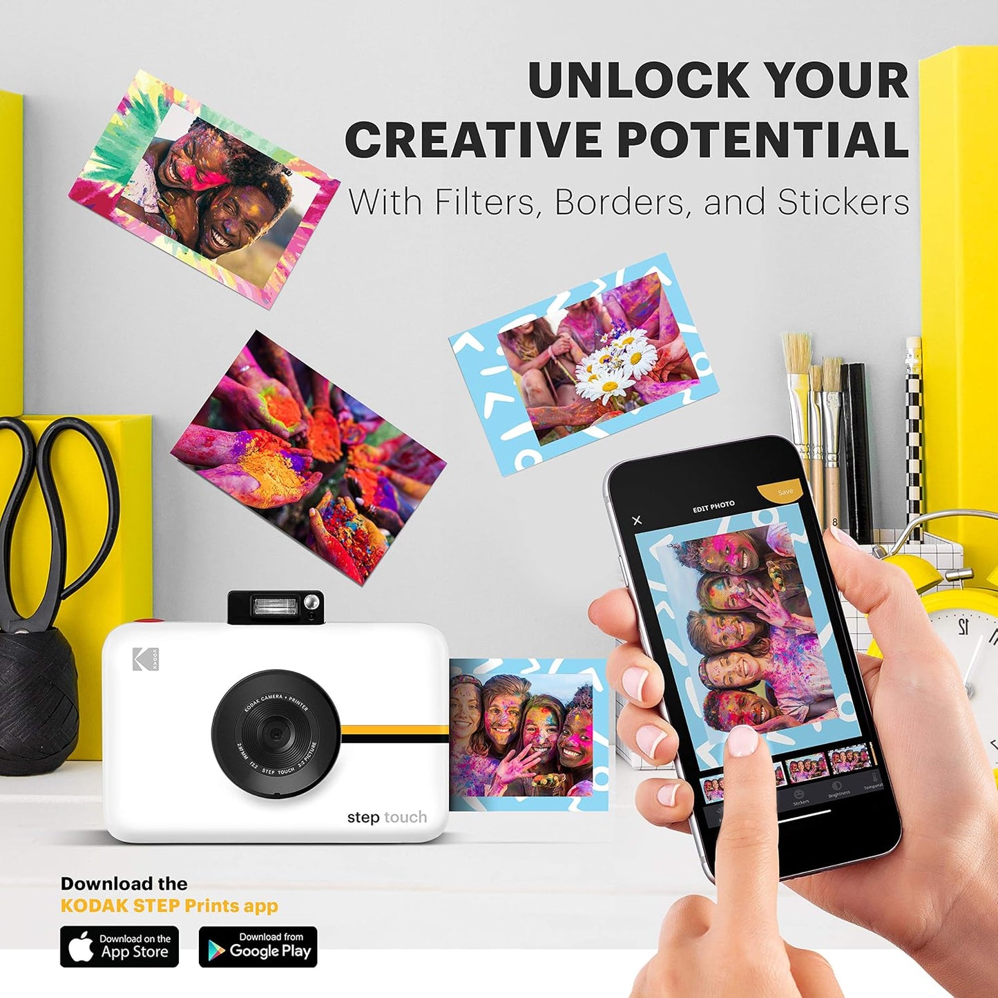 Kodak Step Touch | Cámara digital de 13 MP e impresora instantánea...