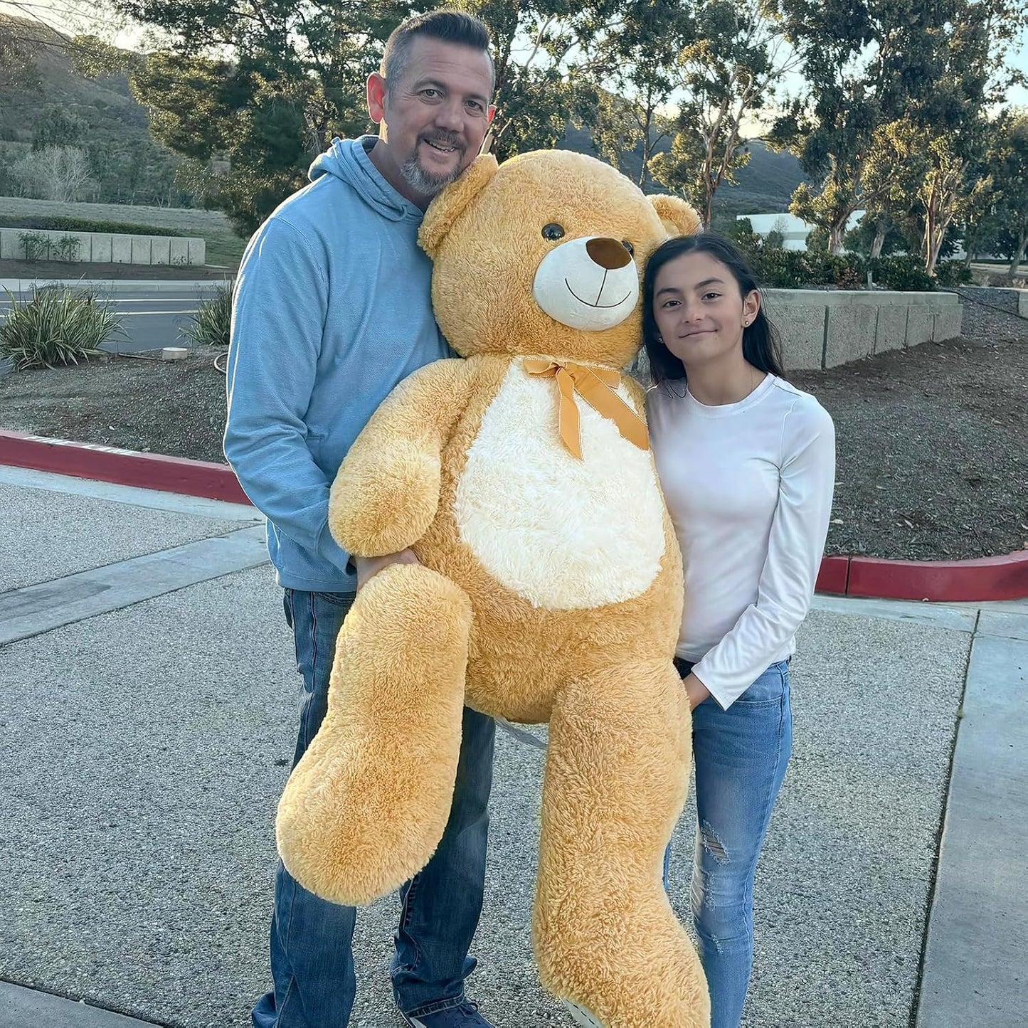 MorisMos Oso de peluche gigante de 4 pies, 51 pulgadas, regalo de o...
