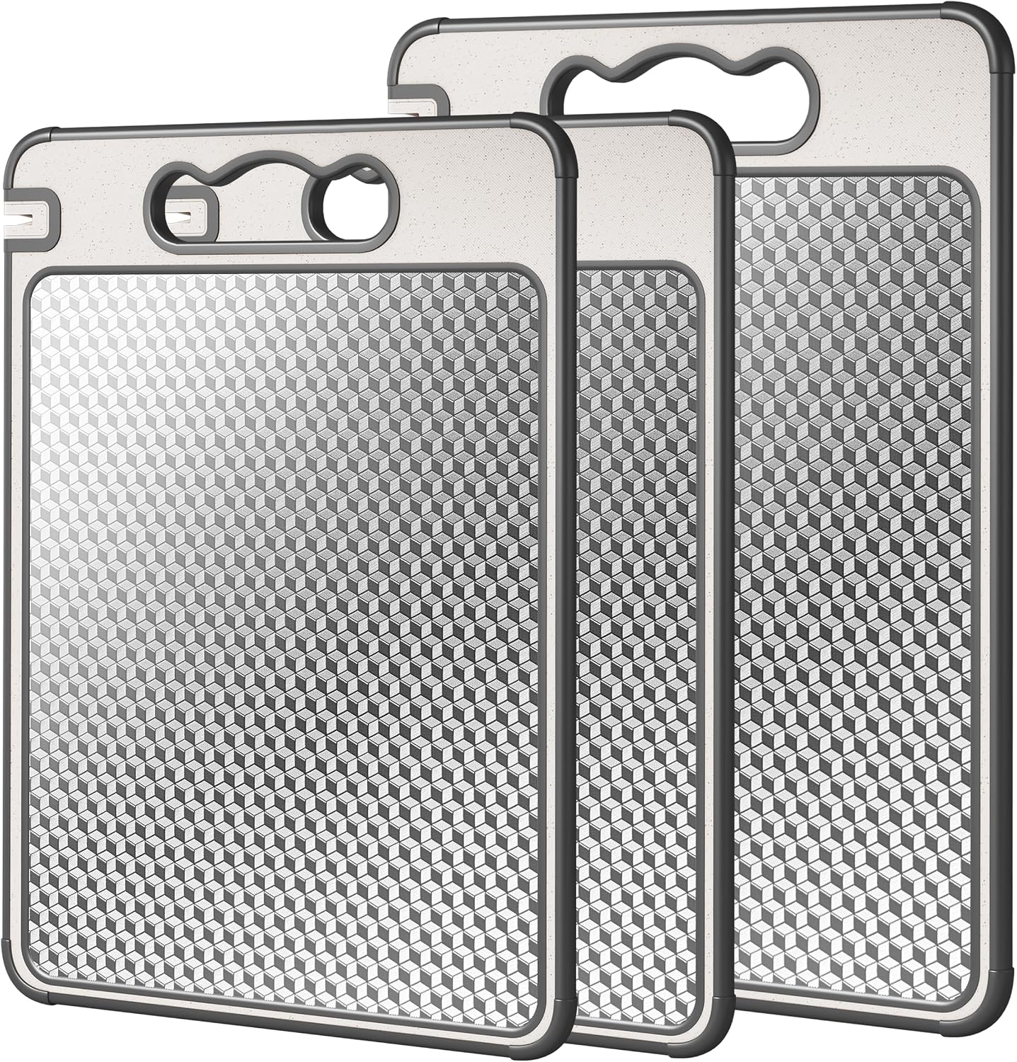 Tabla de cortar de acero inoxidable 304 de doble cara y paja de tri...