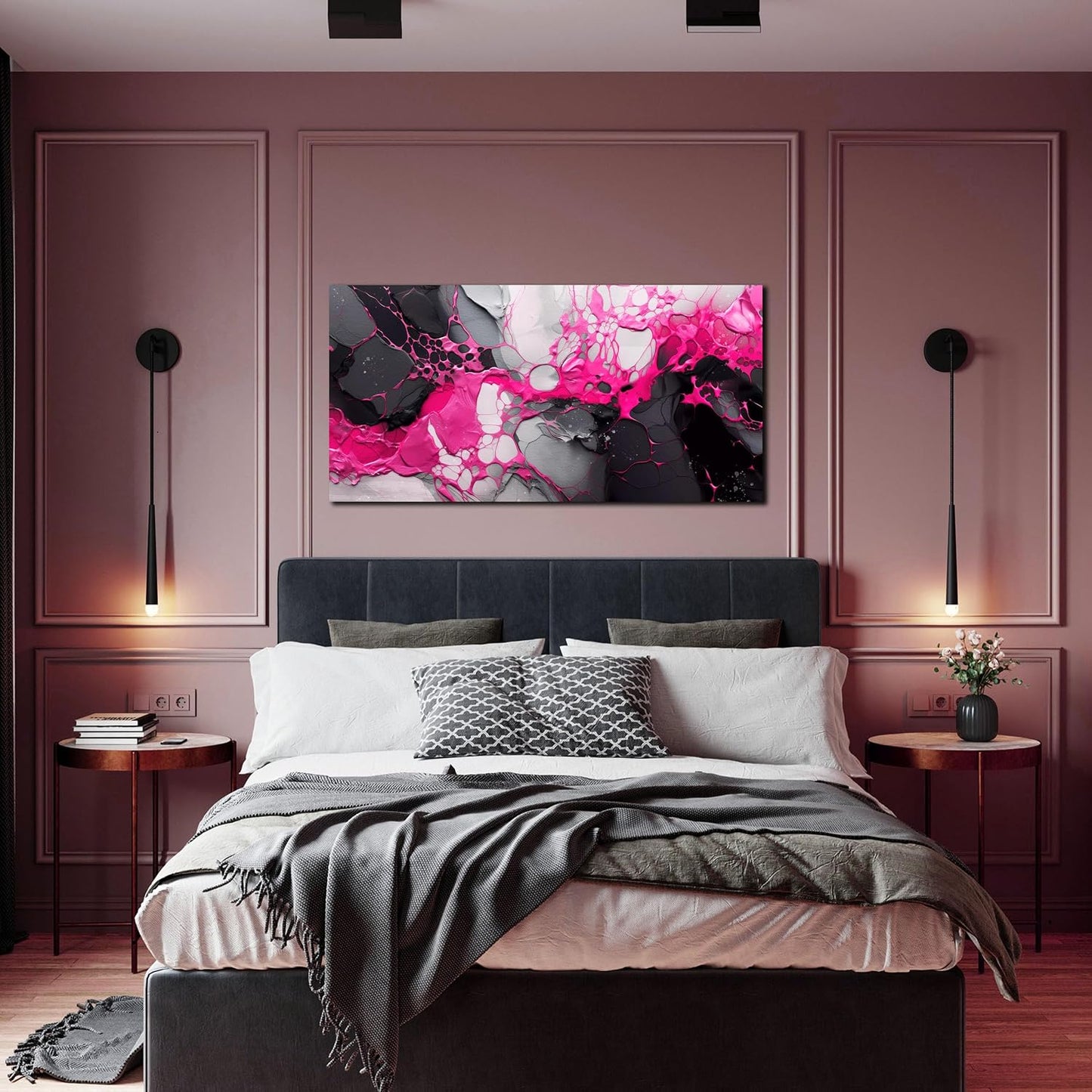 WDHCG Arte abstracto de pared para dormitorio, decoración de pared...