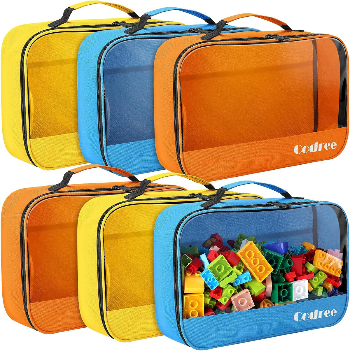 codree Paquete de 6 bolsas grandes de tela Oxford para almacenamien...