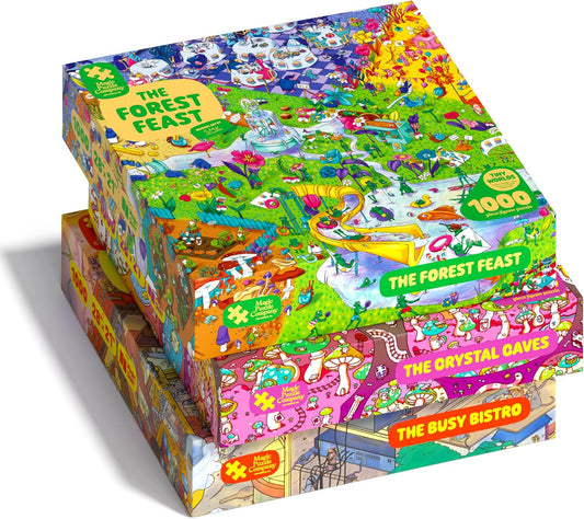 Magic Puzzles - Juego de 3 rompecabezas de la serie dos, The Busy B...