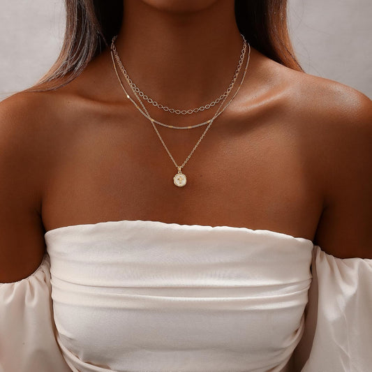 Remmocy Collar de Oro para Mujer Chapado en Oro de 14K Collar de Ba...