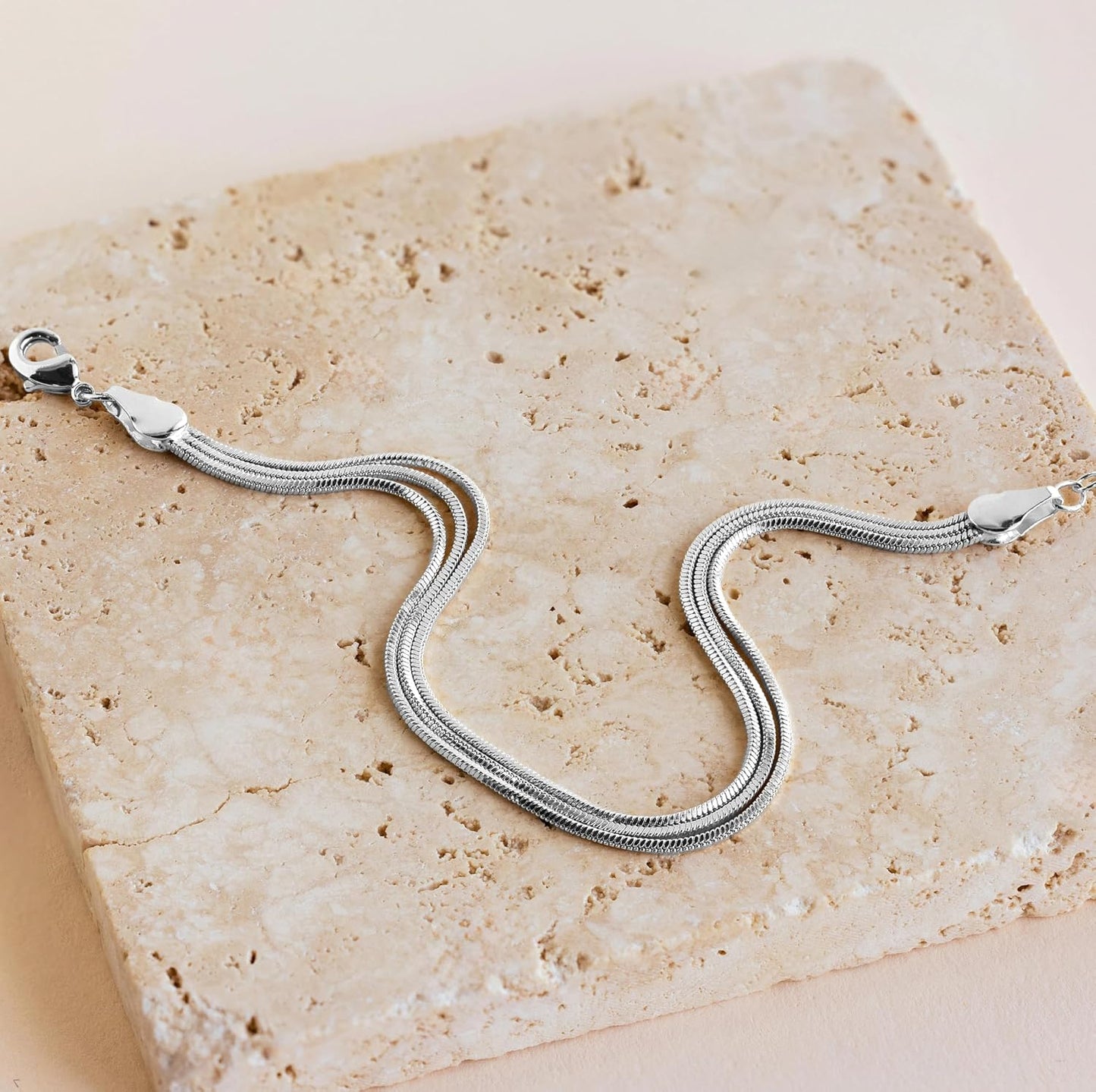 Striviio Pulseras de oro para mujer, chapado en oro de 14 quilates,...