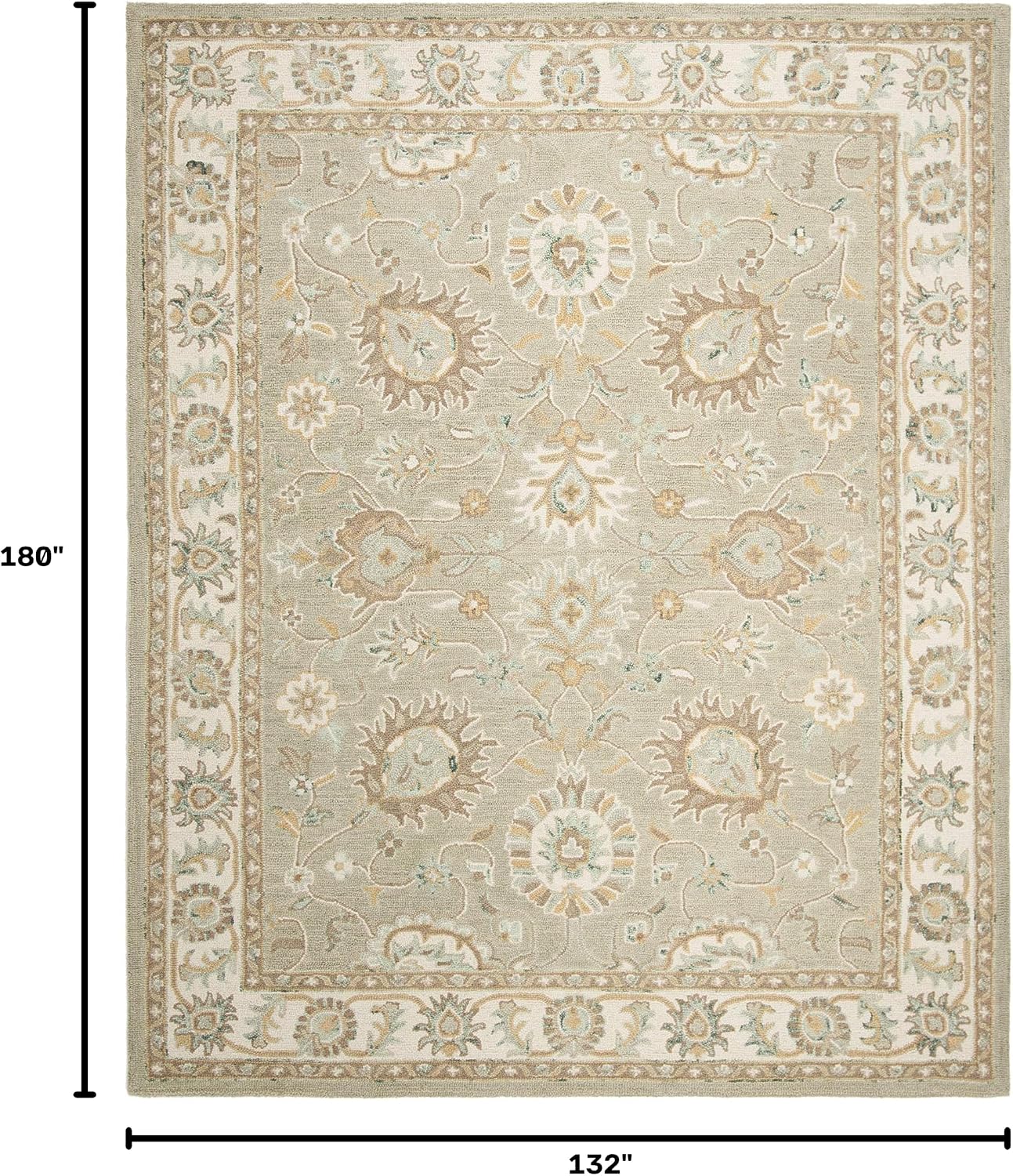 SAFAVIEH Blossom Collection - Alfombra de área de 11 x 15 pies, sal...