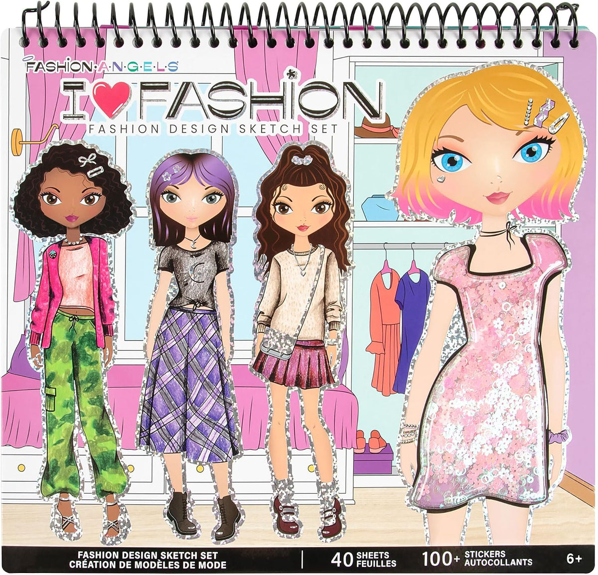 Fashion Angels Me encanta la cartera de bocetos de moda | Incluye b...