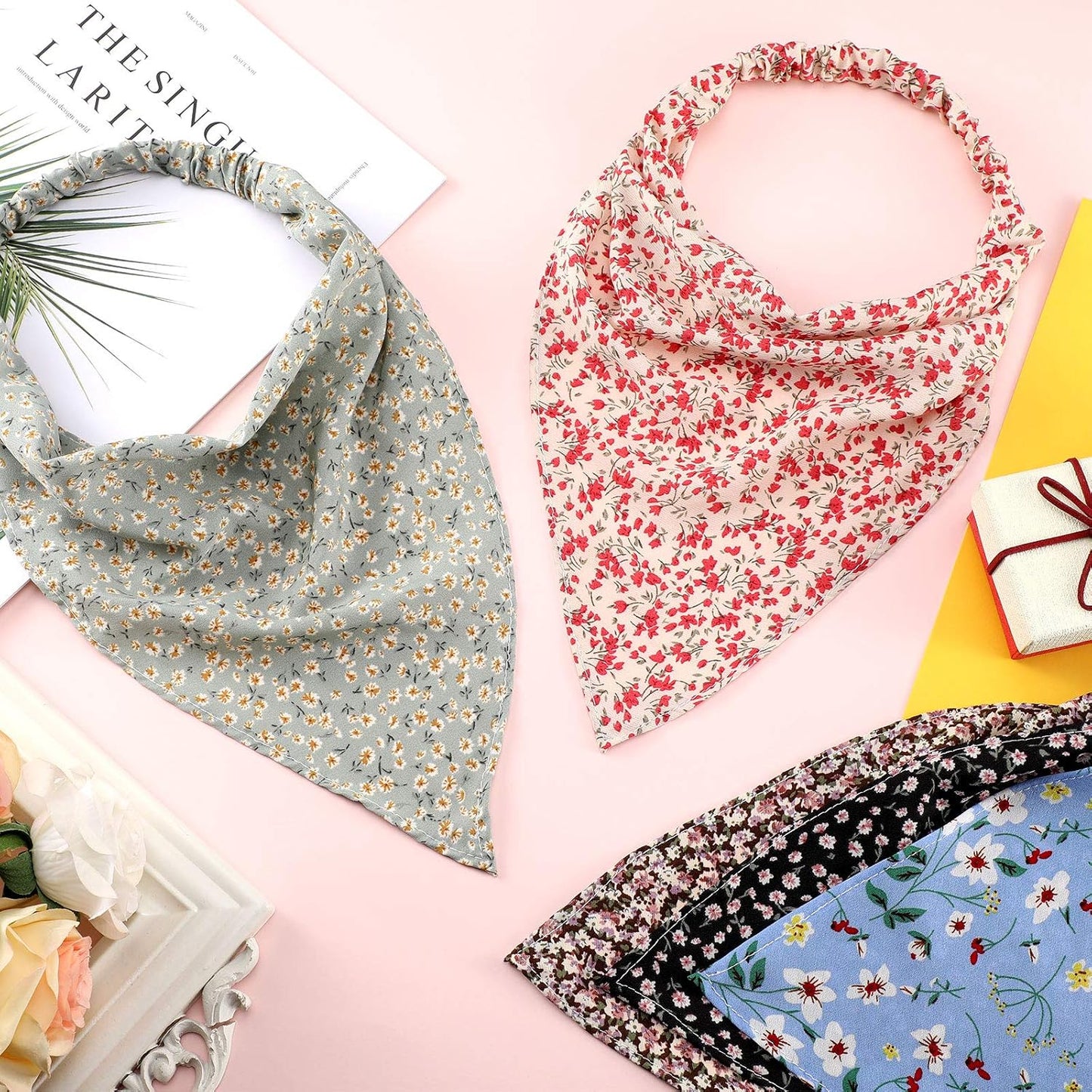 Bandas para el cabello elásticas de gasa de estilo bohemio con esta...