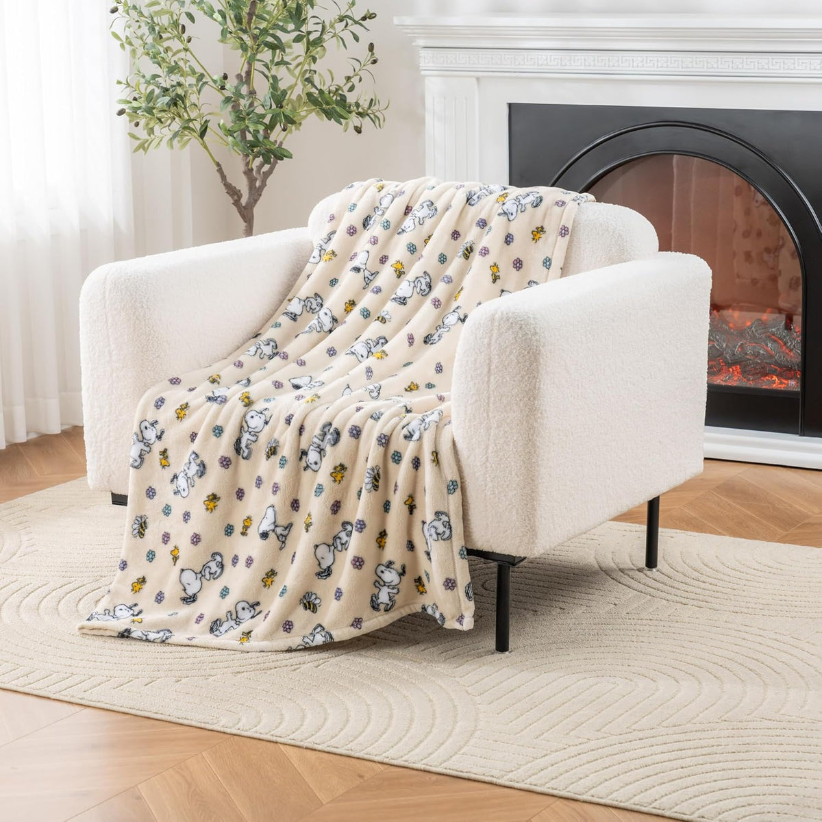 Berkshire Blanket Manta de felpa de terciopelo Peanuts® VelvetLoft®...