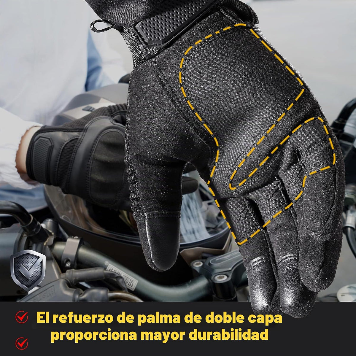 AXBXCX Guantes de motocicleta para hombre, máxima protección, aptos...